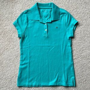 Tommy Hilfiger polo shirt, size L (12-14) - dark teal